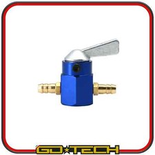 RUBINETTO BENZINA IN LINEA TUBO 6mm BLU Manuale UNIVERSALE MOTO SCOOTER KART