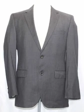 HUGO BOSS Grey Pinstripe Suit Jacket The James3/Sharp5 Woven In Italy! 40R