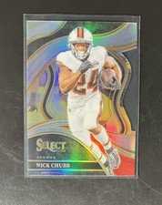 Nick Chubb 2023 Panini Select  #229 Silver Prizm Club Level Die Cut Browns
