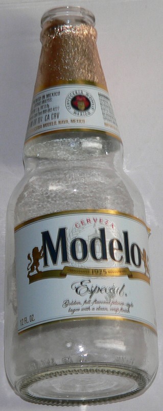 bottle, empty, Cerveza Modelo Beer 12 oz., Cerveceria Modelo Nava Mexico/Mexican