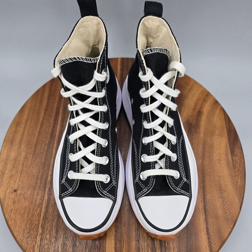 Zapatillas deportivas Converse Run Star Hike Hike para mujer 7,5 negras blancas de lona con plataforma - Imagen 6 de 9