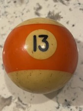 Bakelite Vintage Billiards Stripped Pool Ball #13