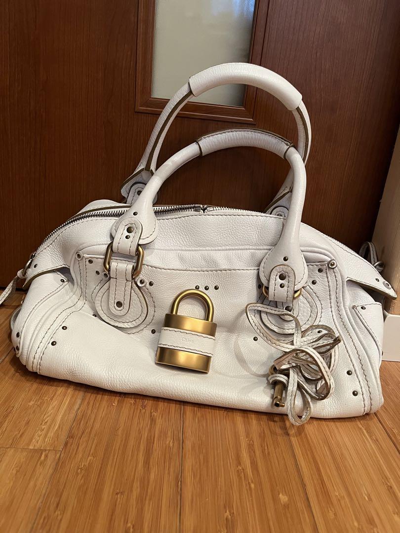 Chloe パディントン ホワイト Authentic Chloe Large Paddington Handbag In Blanc/White | eBay