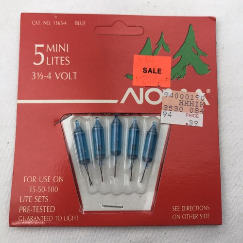Noma Push-in Mini Lite 20 Ersatzglühbirnen blau 4 Packungen Vintage 3,5V-4V - Bild 3 von 9