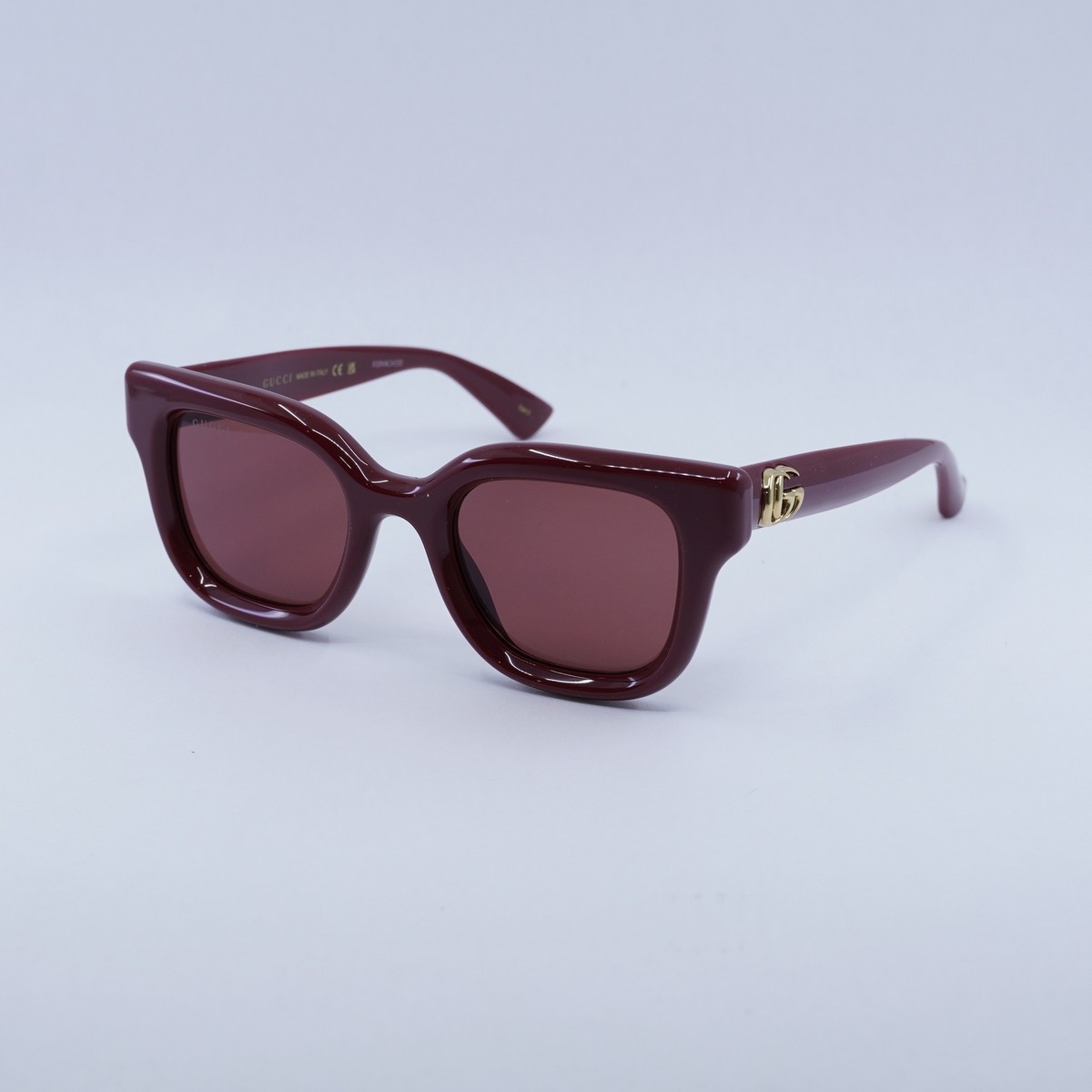 【美品】GUCCI GG1828/S サングラス Gucci GG1828S 003 Shiny Solid Burgundy/Burgundy 49-22-145
