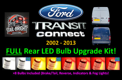 FORD Transit & Tourneo Connect KOMPLETTES LED-Upgrade-Kit hinten! (x8 Leuchtmittel) 2002-2013