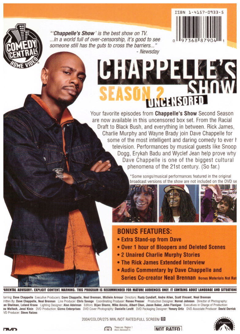 CHAPPELLE'S SHOW-SEASON 2 UNCENSORED- DVD BRAND NEW FACTORY