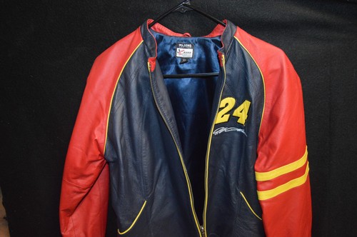 Chaqueta de Cuero NASCAR Jeff Gordon - Usada Wilson's XLSlim/Pequeña DAMAS - Imagen 10 de 11