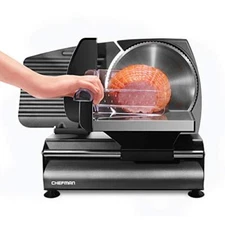 Chefman Die-Cast Electric Deli/Food Slicer Cuts Meat Cheese Bread Fruits 