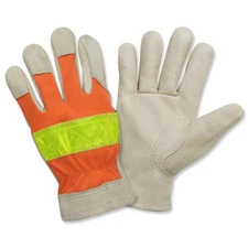 12 Pack Cordova Hi-Vis Drivers Premium Grain Pigskin Gloves F8821 Medium M