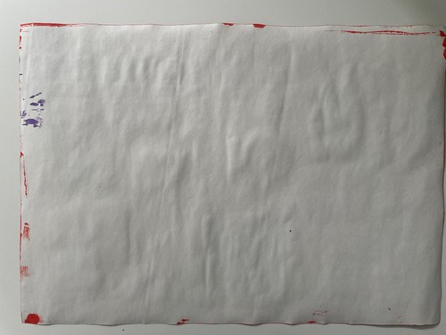 Patrick Heron Abstract Original Painted Art Red Purple Design Minimalist A76 - Picture 7 of 8