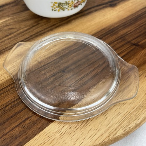 Cazuela vintage Anchor Hocking Fire King impresión cosecha tapa 12 oz #472 - Imagen 8 de 14