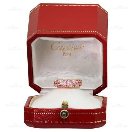 CARTIER Étincelle de CARTIER Bandring Diamant rosa Saphir Roségold Größe 49 - Bild 3 von 8