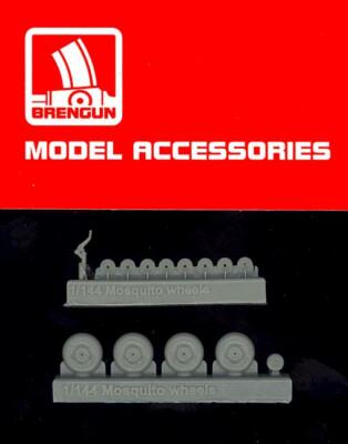 Brengun Models 1/144 DE HAVILLAND MOSQUITO WEIGHTED WHEELS Resin Set
