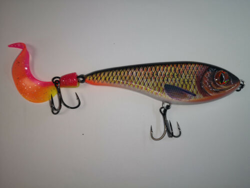 Kunstköder Wobbler Raubfischköder Jerk Hard Bait mit Soft Tail Hecht Angeln - Bild 7 von 52