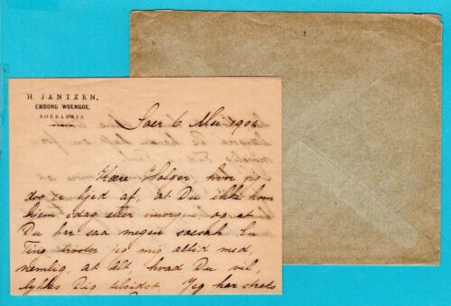 NETHERLANDS EAST INDIES cover 1902 Soerabaja to KRAS near Kediri - Picture 2 of 2