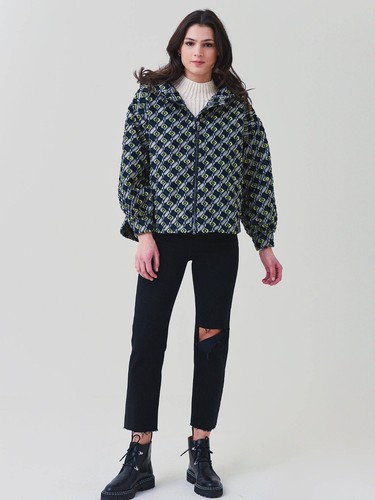 Chaqueta con Capucha BOGNER Anissa Amarillo Azul Marino Para Mujer Talla 4 XS $990 - Imagen 5 de 18