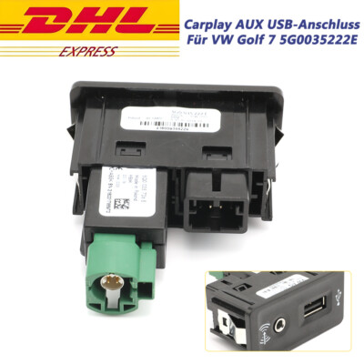 AUX-IN USB Carplay Buchse 5G0035222E 5Q0035726E Multimedia Für VW Golf 7 7.5 DE