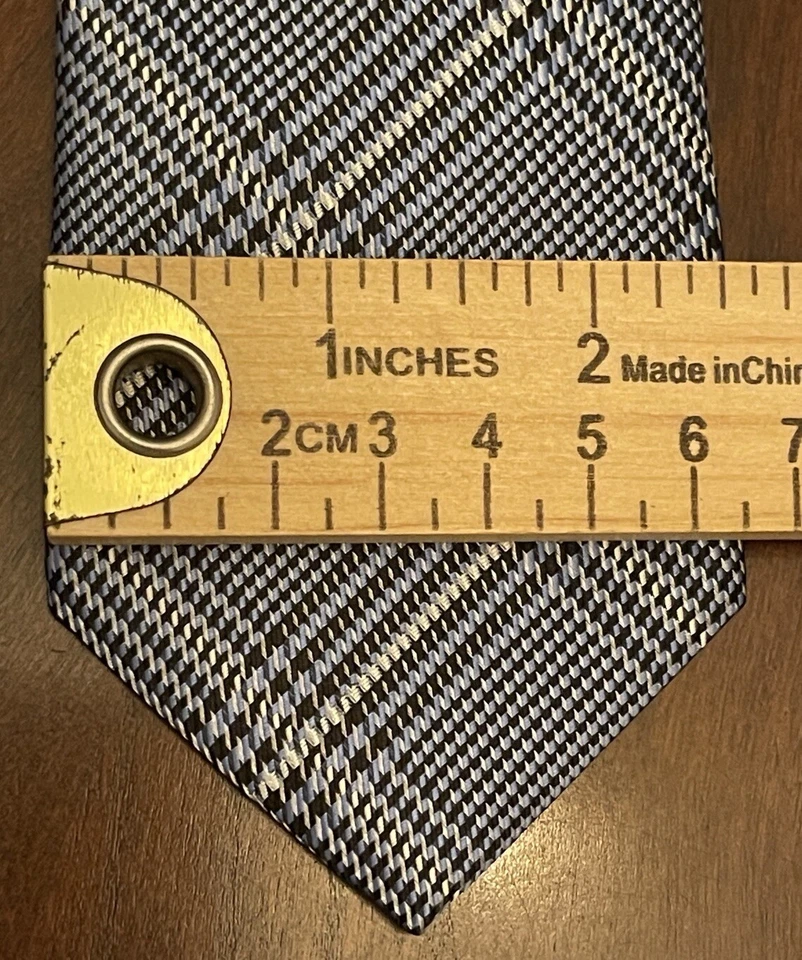 Corbata de cuello Zenio azul hecha a mano 100 % microfibra para hombre hecha en China Foto 4 de 4