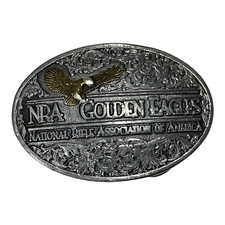 NRA Golden Eagles 1994 Oval Belt Buckle Limited Edition 940492 USA Vintage