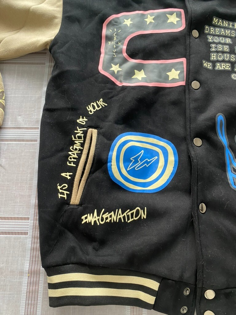 NEW Travis Scott Cactus Jack x Fragment Manifest Varsity NEW Travis Scott Cactus Jack x Fragment Manifest Varsity