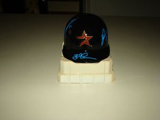 Brad Ausmus Miguel Tejada Kazuo Matsui Hand Signed Astros Mini Helmet Baseball