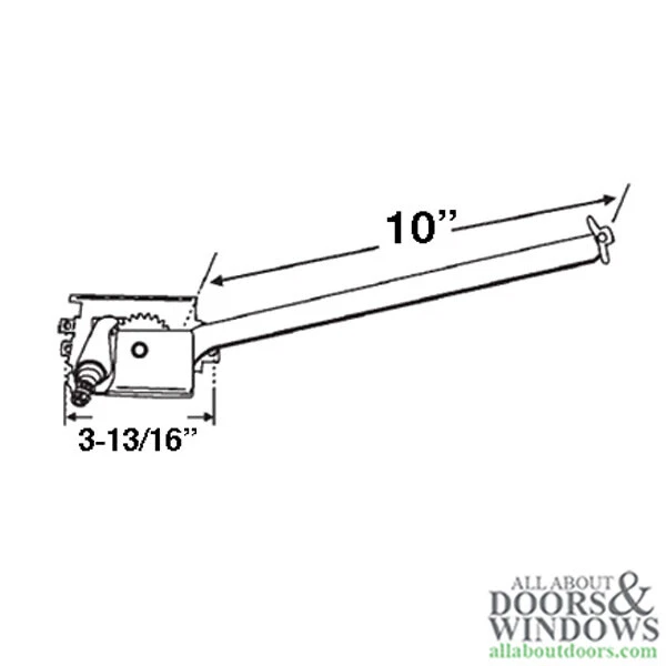 Operador de ventana abatible Pella mano derecha brazo recto operador brazo recto Foto 2 de 2