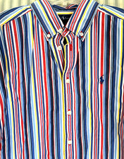 NWOT. Polo Ralph Lauren S/S Multi Strip Cotton Button Down Shirt Boy's 16-18