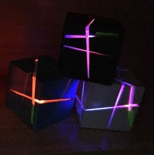 Modern Portable Cube Wireless LED Bluetooth Stereo Speaker Music Player FM aux T