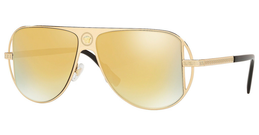Versace Pilot Sunglasses VE2212 10027P 57mm Gold / Brown 