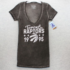 NEW Toronto Raptors Majestic Threads Women's City Pop Est 1995 V-Neck T-Shirt