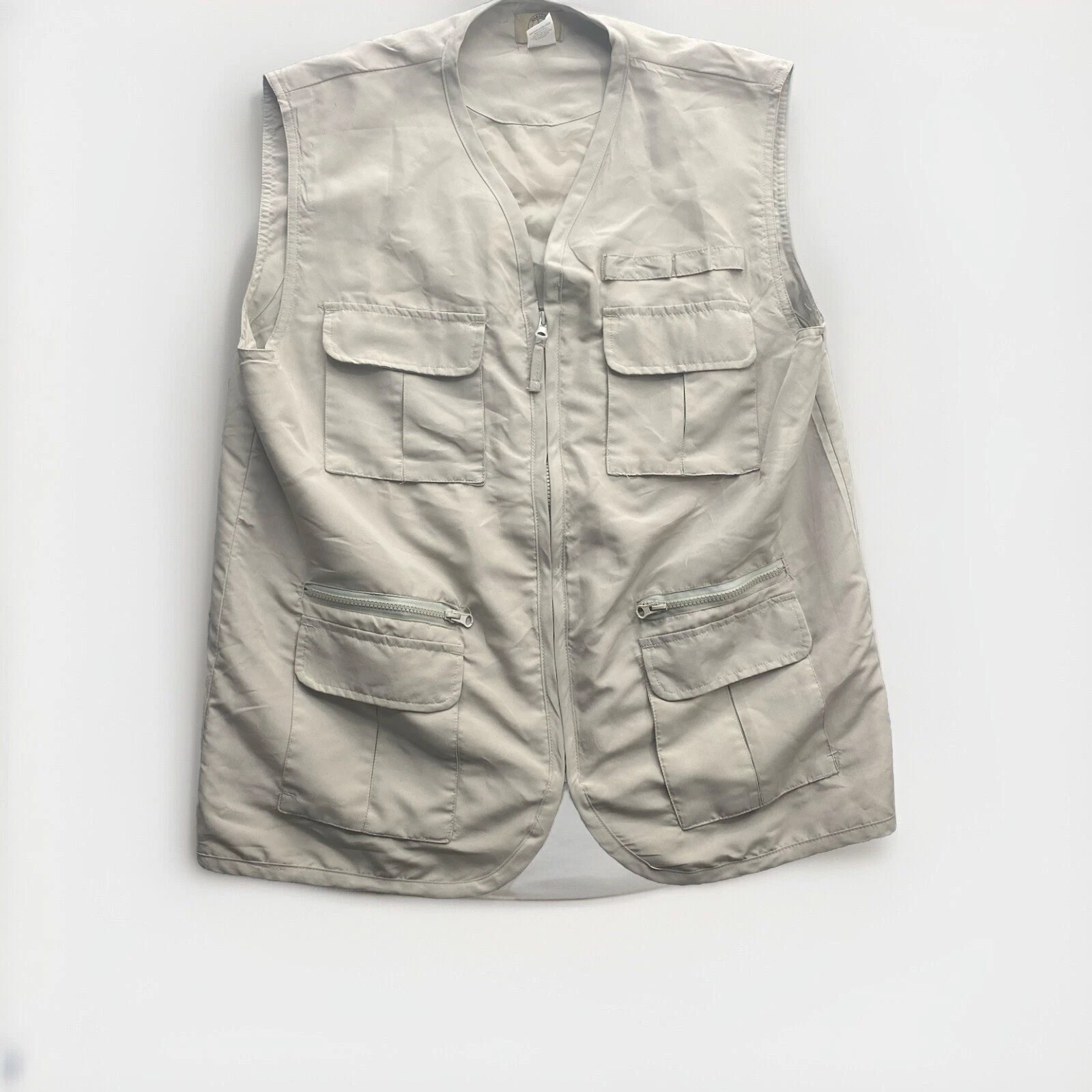 Haband Travelers Fishing Vest Adult Medium Outdoor Sport Utility Beige