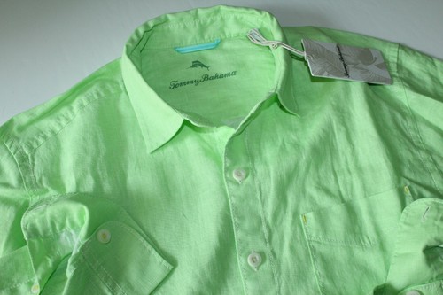 Tommy Bahama Shirt Sea Glass Breezer Glowing Green TR310622 LS New Large L - Picture 4 of 4