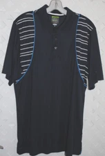 SHARK Greg Norman For Tasso Elba Play Dry Fitted Polo Golf Shirt Men's M