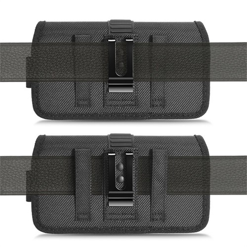 For iPhone 6s PLUS Horizontal Leather Wallet Belt Clip Holder Case Black Cover - Picture 7 of 7
