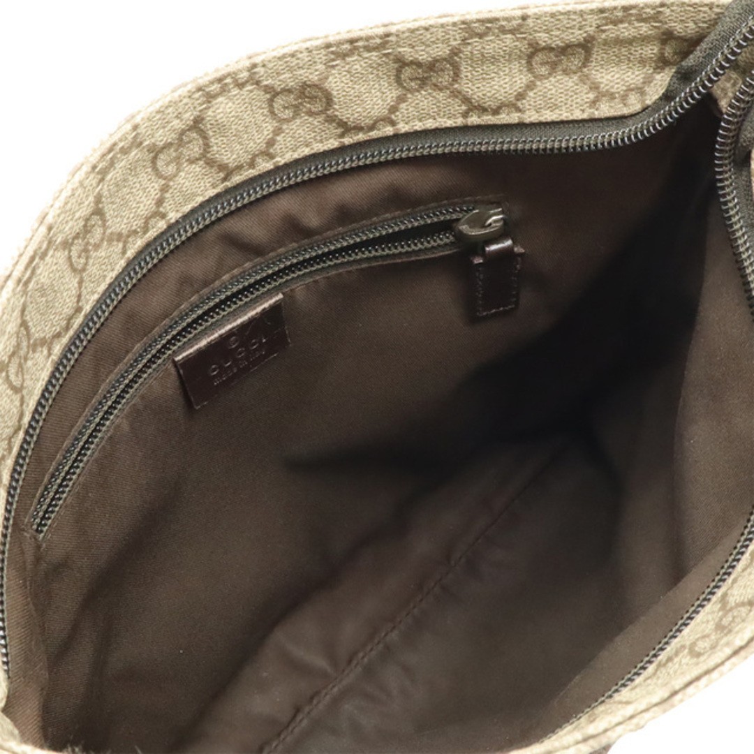 Gucci GG Supreme Shoulder Bag Crossbody Leather Beige Used 29x26.5cm thumbnail 6