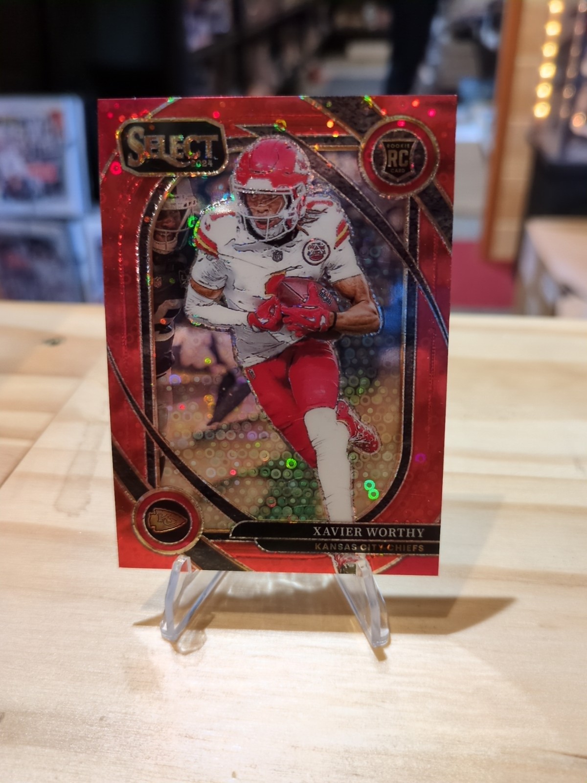 2024 Panini Select /49 CLUB LEVEL RED ROOKIE XAVIER WORTHY CHIEFS SP RC