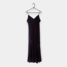 Xscape Petite Formal Dress Womens 14P Purple Sequins Sleeveless V-Neck 