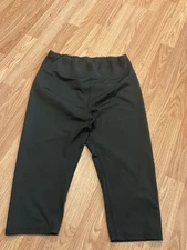 Womens Cropped Active wear Leggings Black 1XL