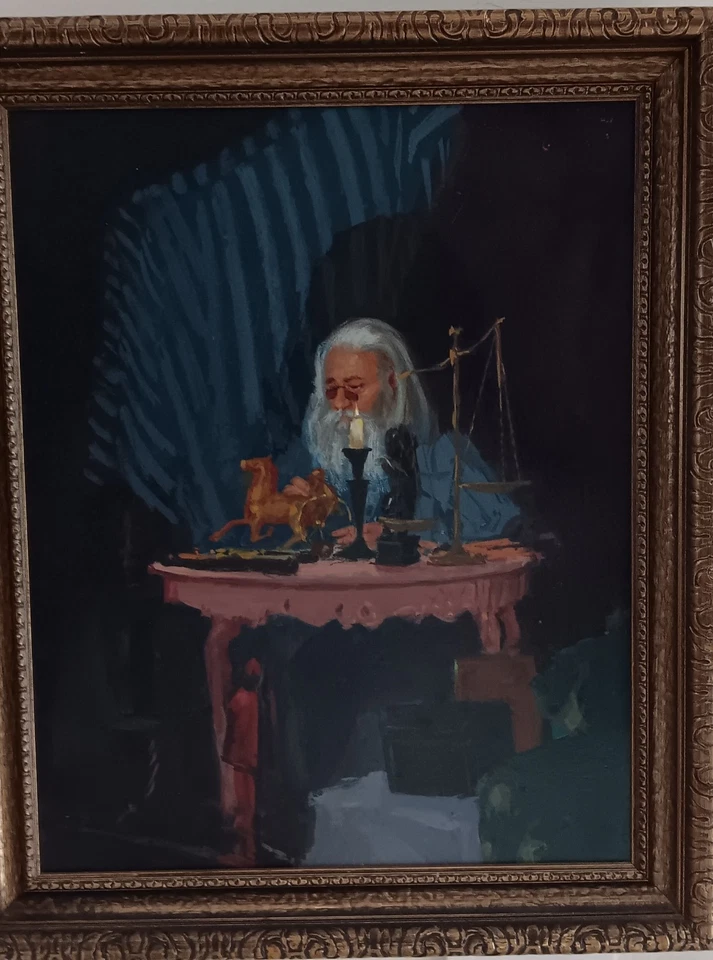 Pintura Ilustración Original Guy Deel Circa 1960 Firmada Foto 3 de 4