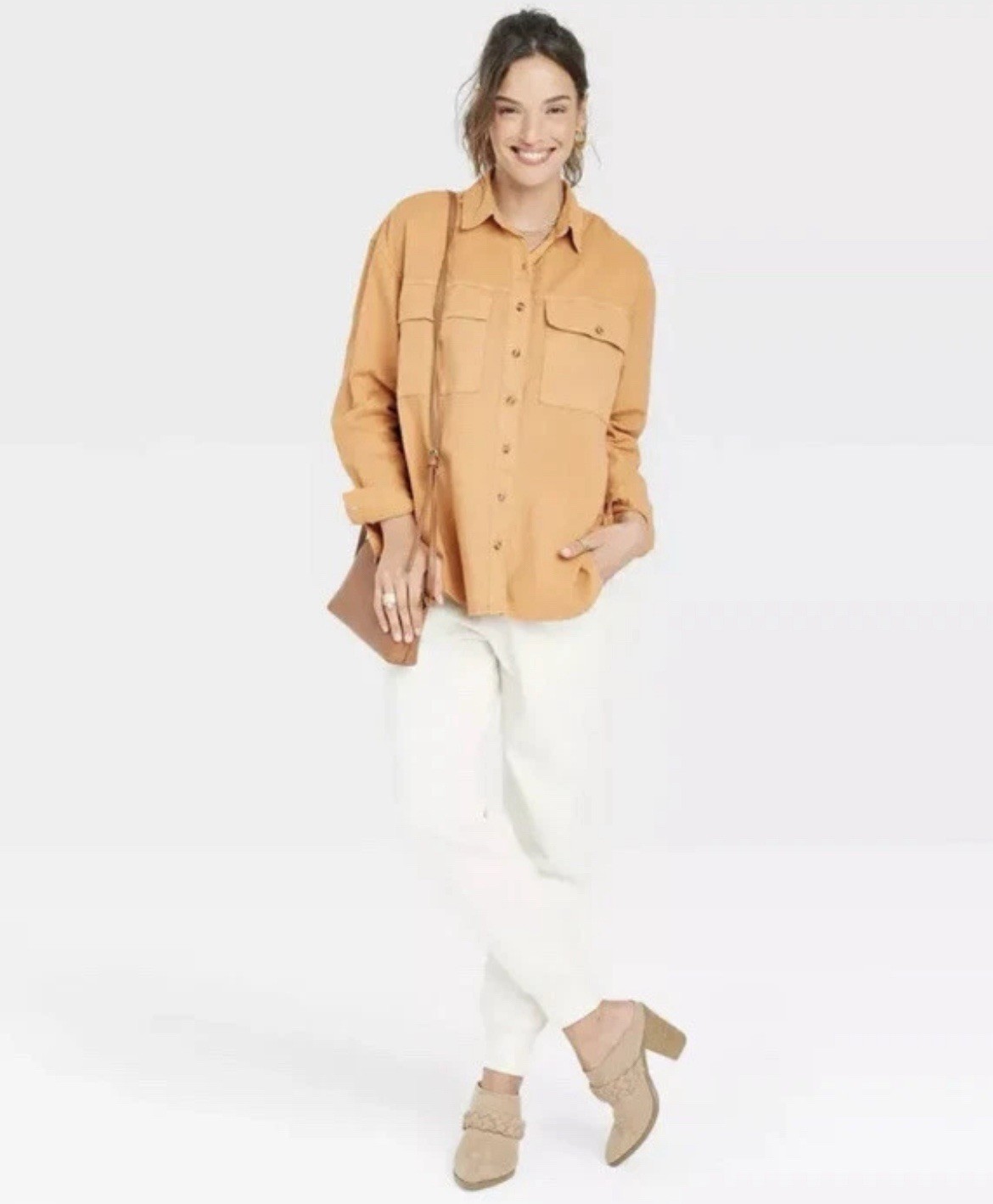 Universal Thread Burnt Orange Oversized Utility S… - image 2