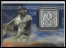 2021 Topps #T70P-WM Willie McCovey 70th Anniversary Logo Patch Blue (Series 2)