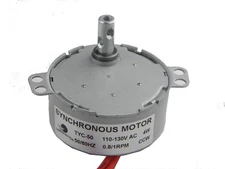 CHANCS TYC-50 110V AC Small Low Speed Synchronous Motor 0.8/1 RPM CCW Turntab...