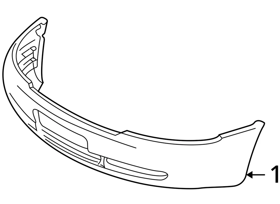 (LOCAL PICKUP ONLY) Front Bumper Model VIN D 8th Digit With Fog Lamps Fits 96-02 Foto 3 de 3