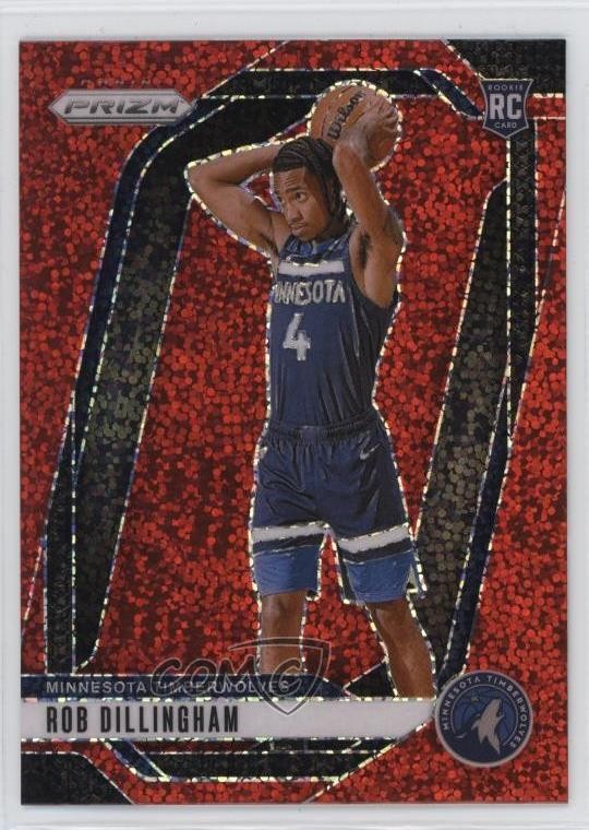 2024-25 Panini Prizm Red Sparkle Prizm Rob Dillingham #250 Rookie RC