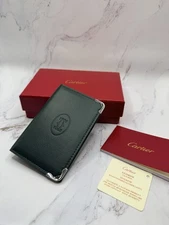 Cartier Must de Cartier Green Leather Card Holder Wallet