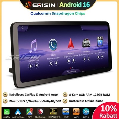 Qualcomm 128GB Android 16 Autoradio GPS DAB+ DSP Mercedes C/GLC Klasse W205 X253
