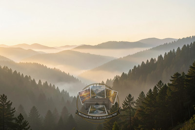Misty Pine Valley Sunrise Layered Ridgelines Wall Art Studio 4X6 Fantasy Photo