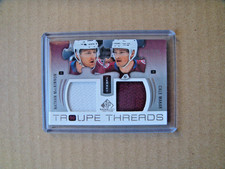 Nathan MacKinnon Cale Makar 2025-26 Sp game Used Hockey Jersey Troupe Thread/199