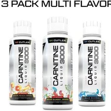 Cutler Nutrition Carnitine Liquid 3000, 3 Pack Multi Flavor
